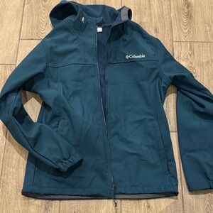 Columbia Teal Hooded Zip Up Jacket